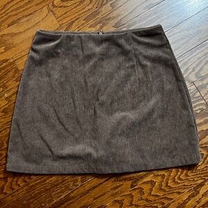 Elegant Brown Corduroy Mini Skirt